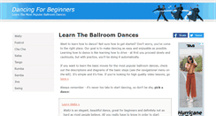 Desktop Screenshot of dancing4beginners.com