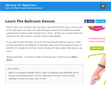 Tablet Screenshot of dancing4beginners.com